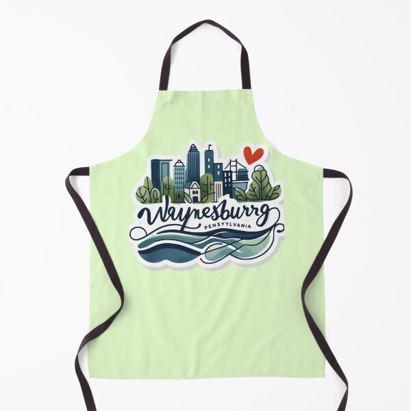 Item preview, Waynesburg Pennsylvania Watercolor Minimalist Cityscape Sticker, designed and sold by PaintMeWorld.