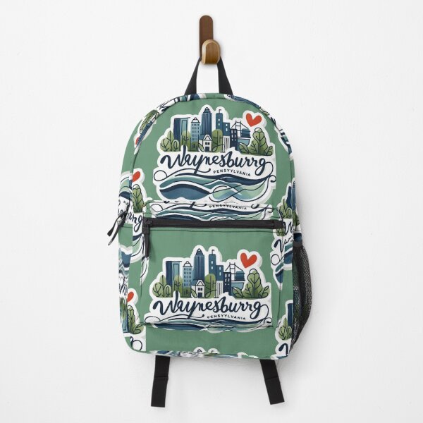 Item preview, Waynesburg Pennsylvania Watercolor Minimalist Cityscape Sticker, designed and sold by PaintMeWorld.
