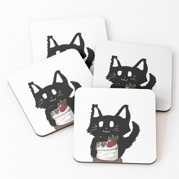 Item preview, Black kitten with yoghurt xx designed and sold by MysticRacoon6.