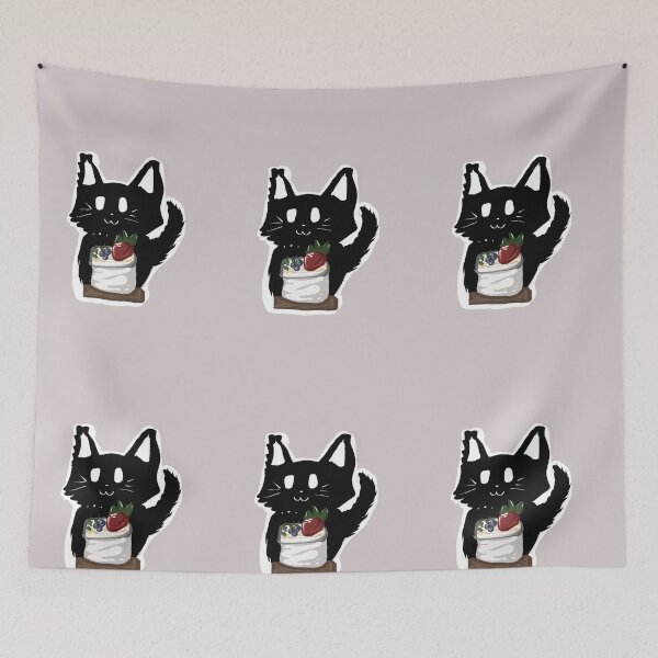 Item preview, Black kitten with yoghurt xx designed and sold by MysticRacoon6.