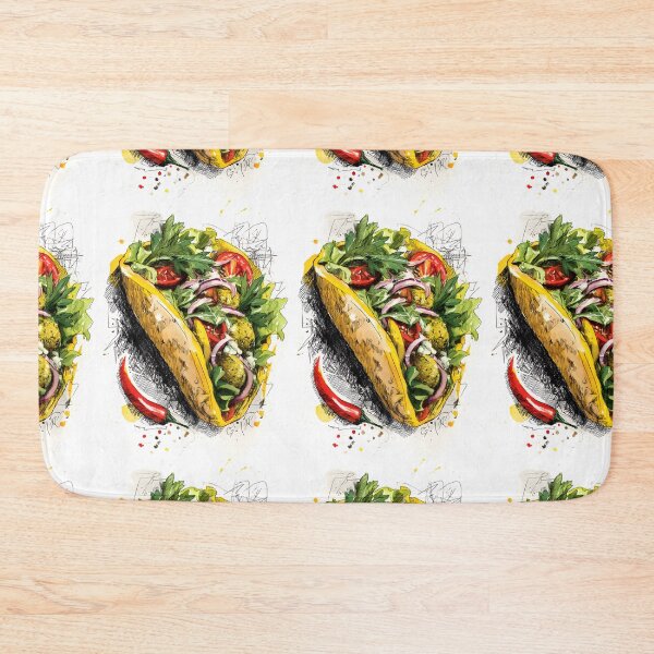 Item preview, Artistic Falafel Wrap with Fresh Greens, Tomatoes, and Red Onions in Pita designed and sold by OlfactoART Studio.