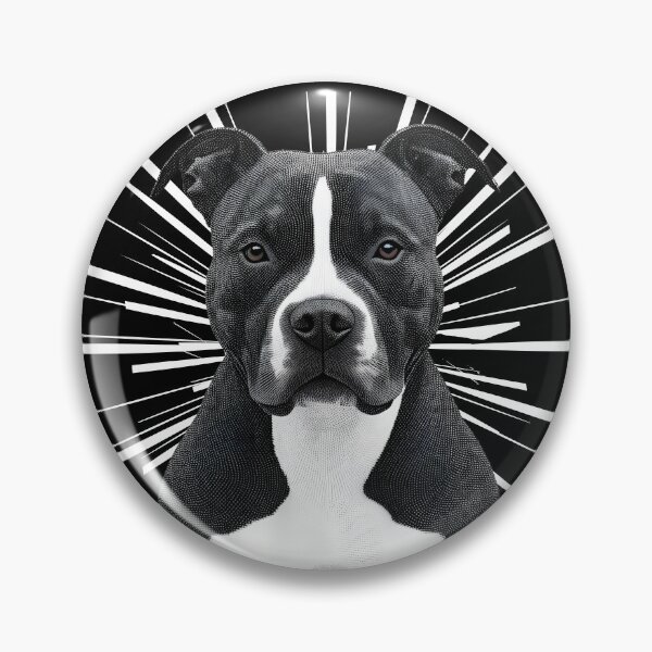 Item preview, Pointillist Pitbull with Starburst – Artistic Dog Lover Design designed and sold by Fredster1966.