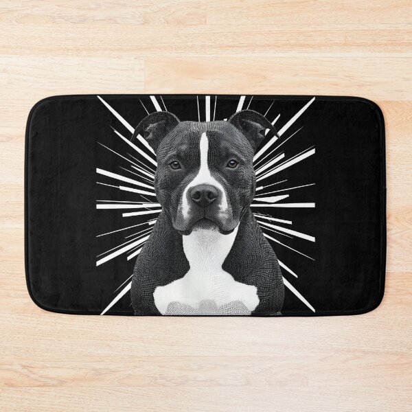 Item preview, Pointillist Pitbull with Starburst – Artistic Dog Lover Design designed and sold by Fredster1966.
