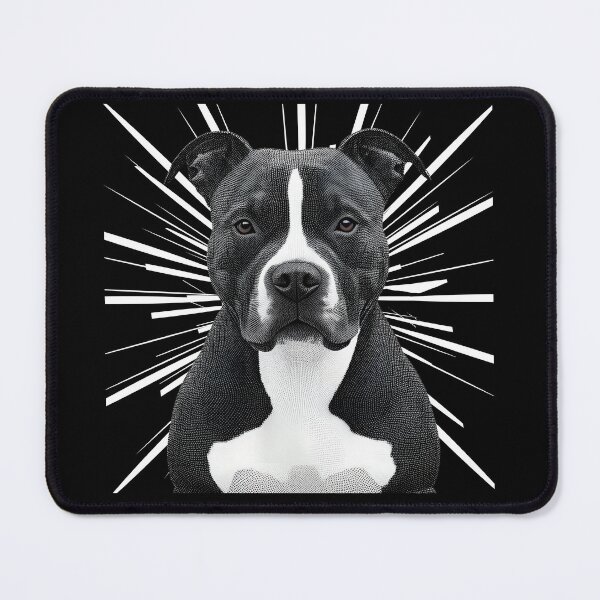 Item preview, Pointillist Pitbull with Starburst – Artistic Dog Lover Design designed and sold by Fredster1966.
