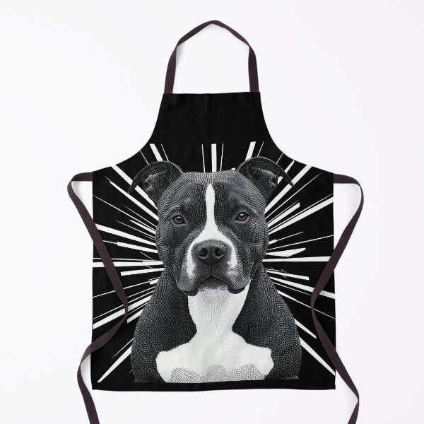 Item preview, Pointillist Pitbull with Starburst – Artistic Dog Lover Design designed and sold by Fredster1966.
