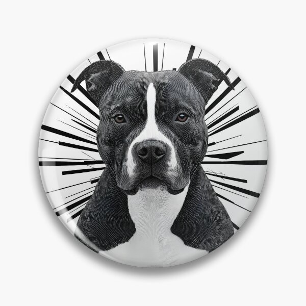 Item preview, Pointillist Pitbull with Starburst – Artistic Dog Lover Design designed and sold by Fredster1966.