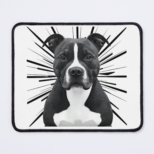 Item preview, Pointillist Pitbull with Starburst – Artistic Dog Lover Design designed and sold by Fredster1966.