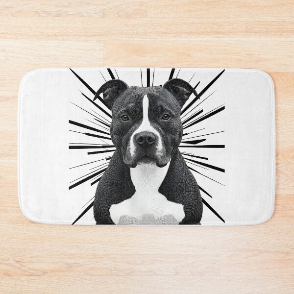 Item preview, Pointillist Pitbull with Starburst – Artistic Dog Lover Design designed and sold by Fredster1966.