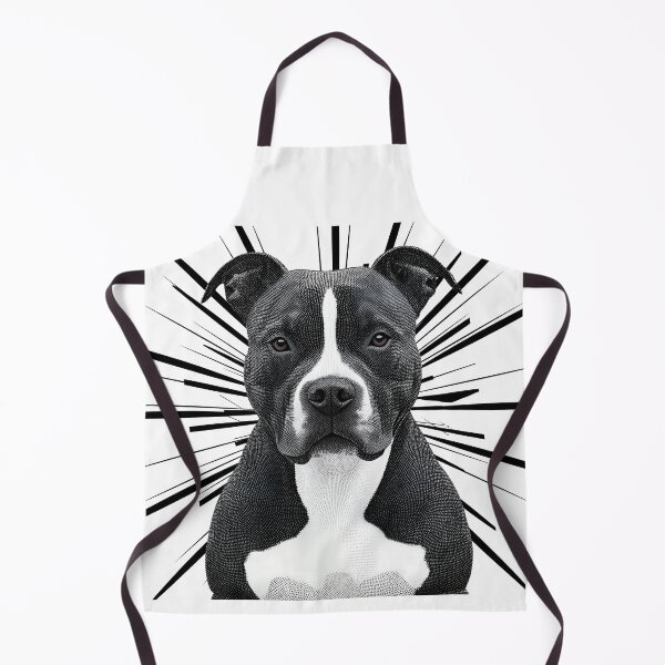 Item preview, Pointillist Pitbull with Starburst – Artistic Dog Lover Design designed and sold by Fredster1966.