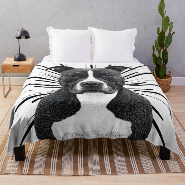 Item preview, Pointillist Pitbull with Starburst – Artistic Dog Lover Design designed and sold by Fredster1966.