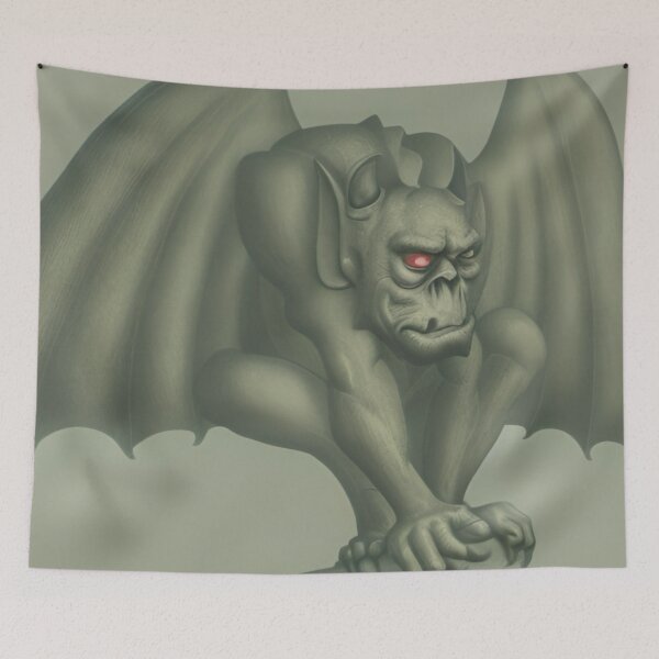 Item preview, Green hued Grotesque gargoyle guarding grandiose gothicness  designed and sold by Glenbobagins.