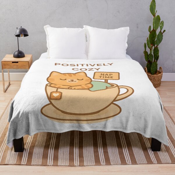 Item preview, Positively Cozy Sleeping Cat in Coffee Cup – Nap Time Art designed and sold by ArtbotsGallery.
