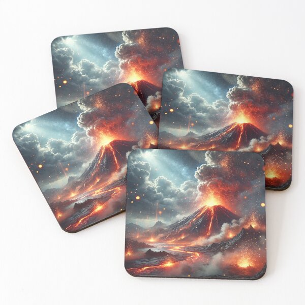 Item preview, Fire-breathing volcano under dramatic sky designed and sold by Eric Nagel.