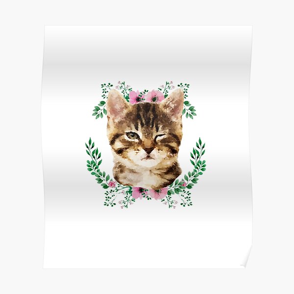 Poster Chat Clin D Oeil Par Allarts16 Redbubble