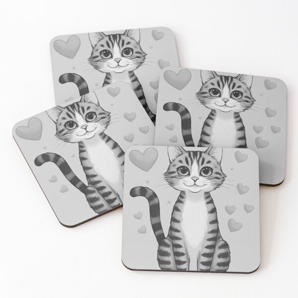Item preview, Lovely Kitten Art Monochrome designed and sold by dog&cat.
