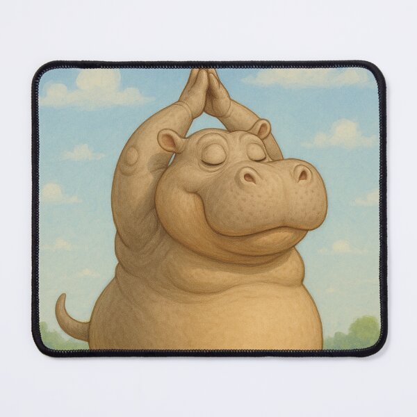Item preview, Funny hippo doing yoga designed and sold by Mauswohn.
