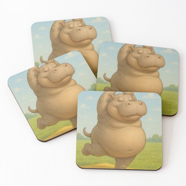 Item preview, Funny hippo doing yoga designed and sold by Mauswohn.