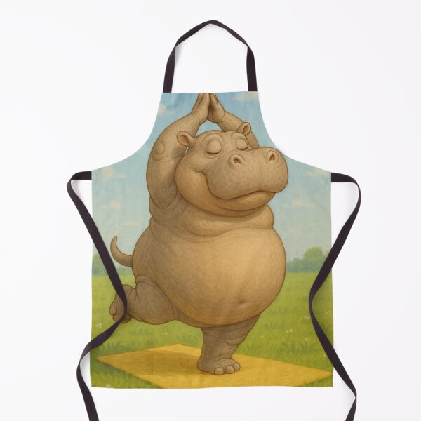 Item preview, Funny hippo doing yoga designed and sold by Mauswohn.