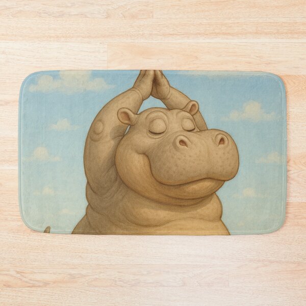 Item preview, Funny hippo doing yoga designed and sold by Mauswohn.