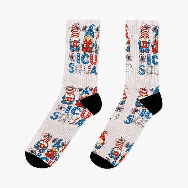 Item preview, USA Patriotic American Flag 4th of July ICU Nurse Squad designed and sold by cawtoon.