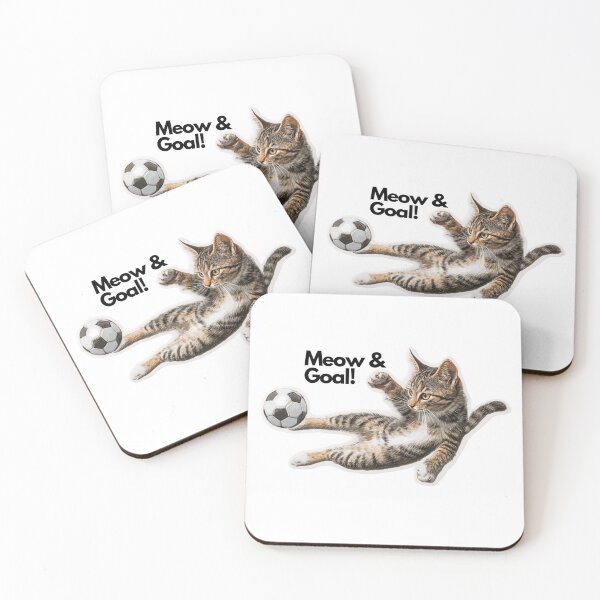 Item preview, Cute cat playing soccer  designed and sold by lailaistudio22.