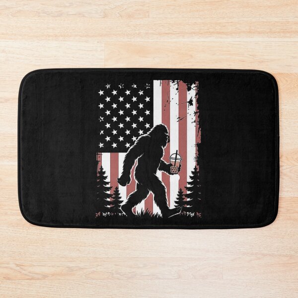 Item preview, Bigfoot with Bubble Tea: Patriotic American Flag Design designed and sold by love3617.