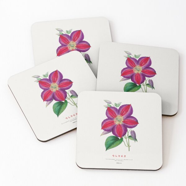 Item preview, Clematis Japanese Flower designed and sold by Vintagrafica.