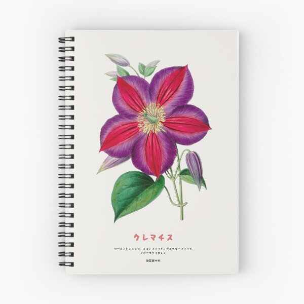 Item preview, Clematis Japanese Flower designed and sold by Vintagrafica.