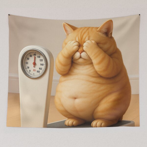Item preview, Fat cat on the scales designed and sold by Mauswohn.