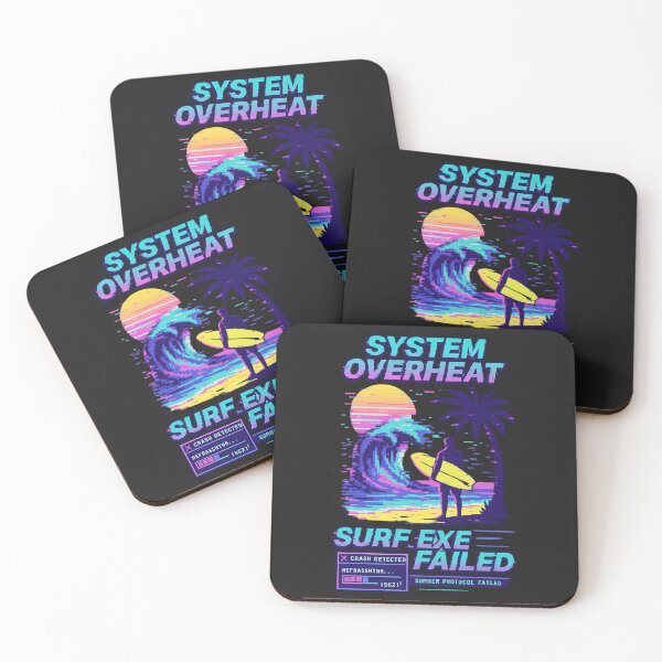 Item preview, System Overheat – Surf.exe Failed | Glitchcore Summer Tee designed and sold by Laugh & Rewind .