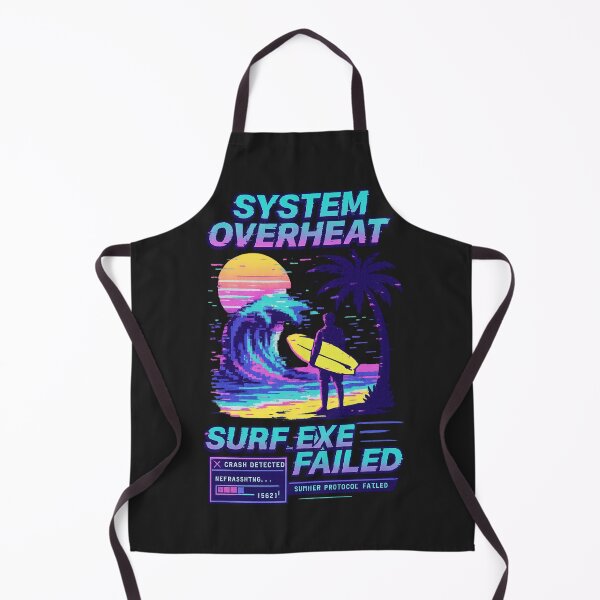 Item preview, System Overheat – Surf.exe Failed | Glitchcore Summer Tee designed and sold by Laugh & Rewind .