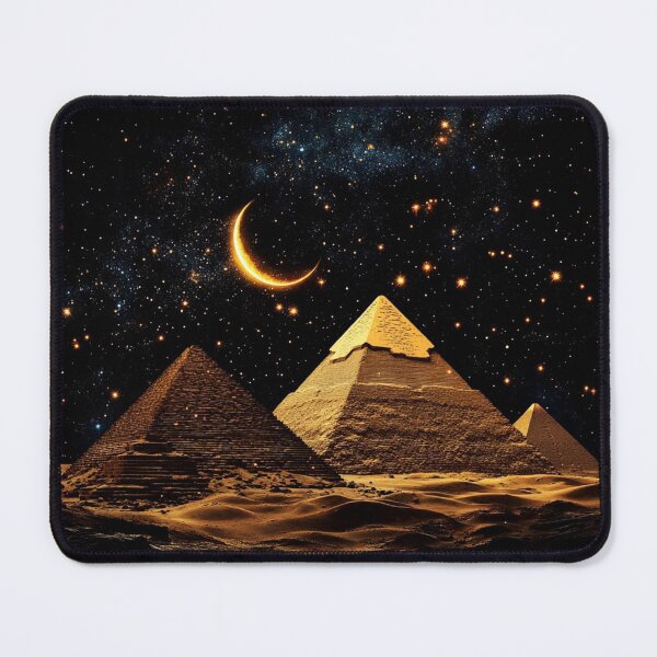 Item preview, Starlit Sands – Pyramids Under the Night Sky designed and sold by Myra365Art.