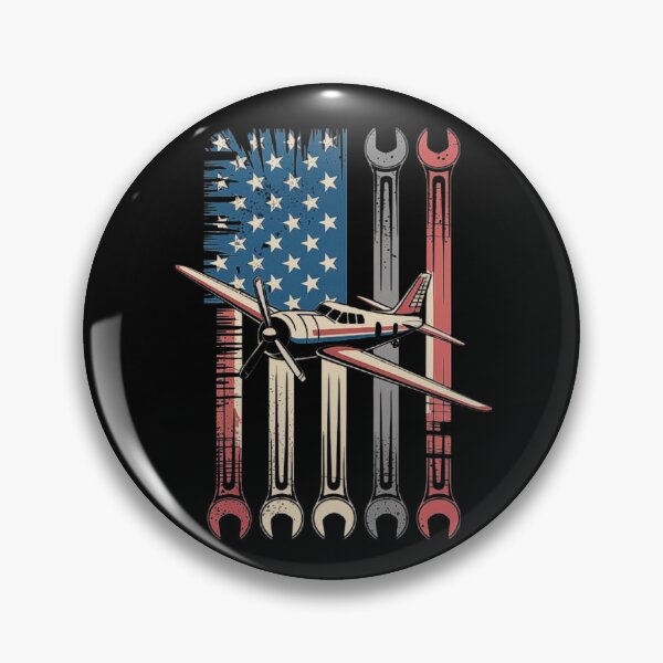 Item preview, Vintage Aviation and Tools: American Flag Airplane Design designed and sold by love3617.