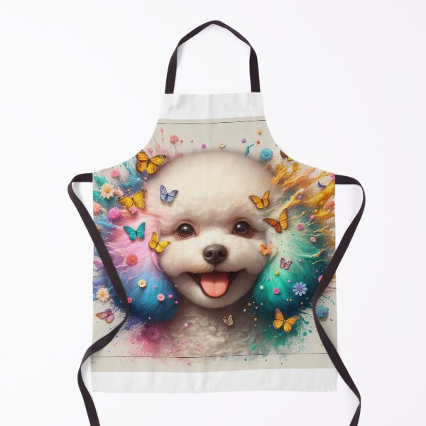 Artikelvorschau, Hübscher Pudel mit Schmetterlingen – Wunderliche Hundekunst entworfen und verkauft von Cuddle critters.