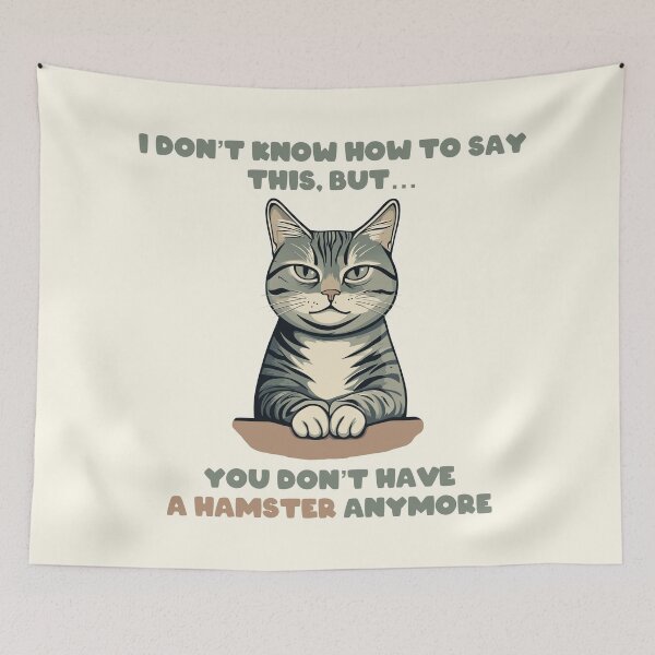 Item preview, Serious Cat Confession – You Don’t Have a Hamster Anymore designed and sold by Beltschazar.