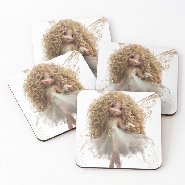 Item preview, Enchanted Golden Fairy with Curly Hair designed and sold by CHILDRENSJOY.