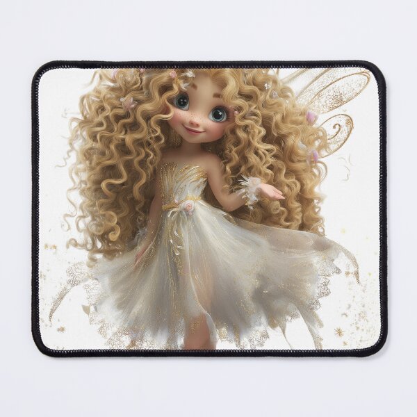 Item preview, Enchanted Golden Fairy with Curly Hair designed and sold by CHILDRENSJOY.