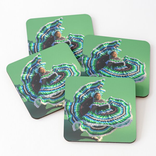 Item preview, Emerald Dance: Mexican Folklore Dancer in Green on Green designed and sold by Rod_Studio_Shop.