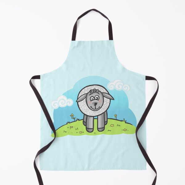 Item preview, Cute Happy Sheep – Swirly Wool Cartoon Style Vector Animal Illustration designed and sold by Tattyarts.