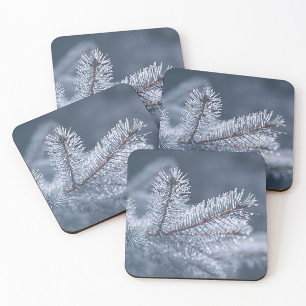 Item preview, A branch of pine needles with raindrops designed and sold by RinaZik.