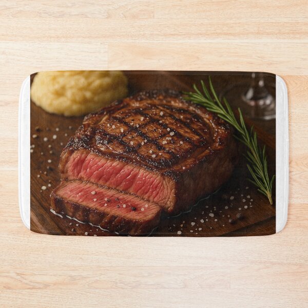Item preview, Juicy Ribeye Steak Poster – Meat Lovers Art Print designed and sold by HAFIZ-DP.
