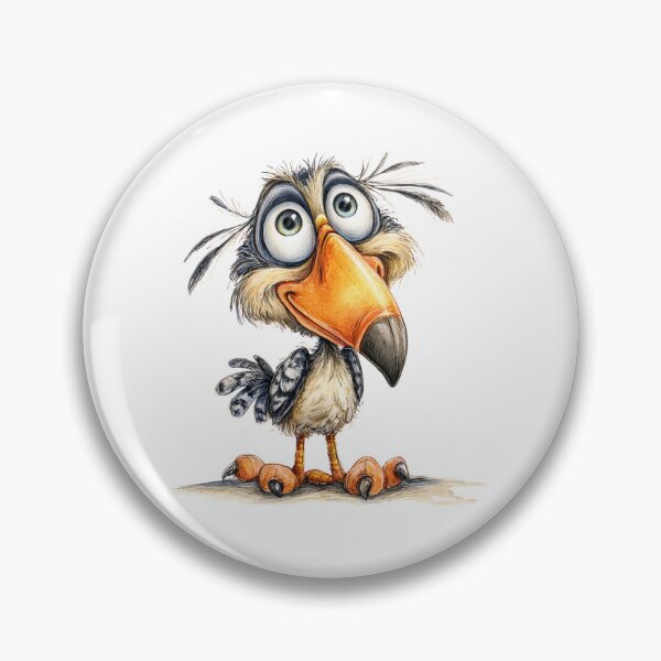Item preview, Quirky Bird with Surprised Eyes designed and sold by CHILDRENSJOY.