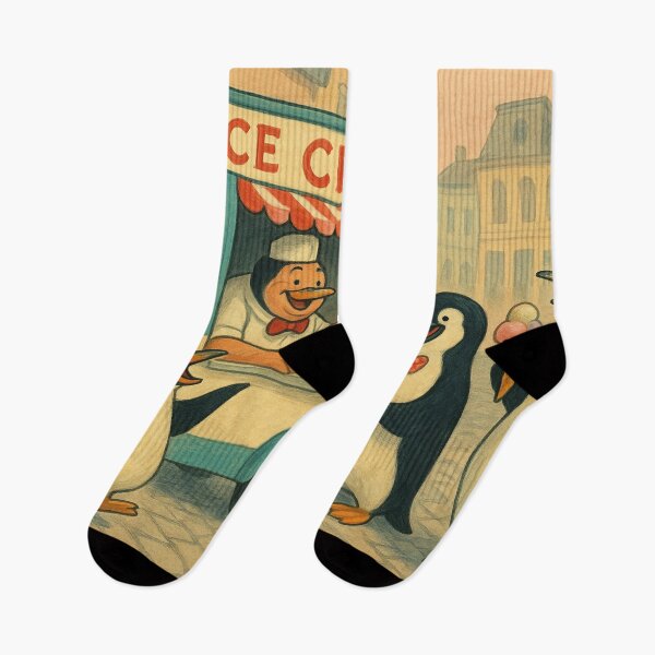 Item preview, Penguins eat delicious ice cream designed and sold by Mauswohn.