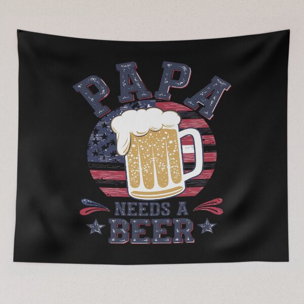 Item preview, Papa Needs A Beer Funny Fathers Day Dad Drinking designed and sold by splindoershop.