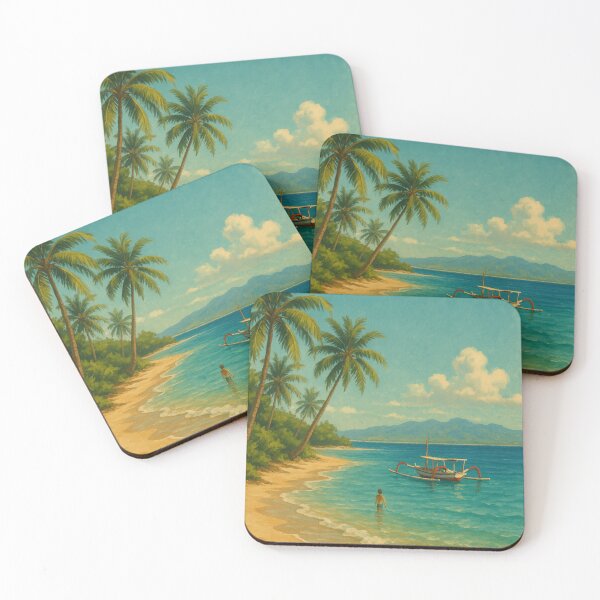 Item preview, Gili Islands Lombok Tropical Beach Scene designed and sold by Places On Earth.