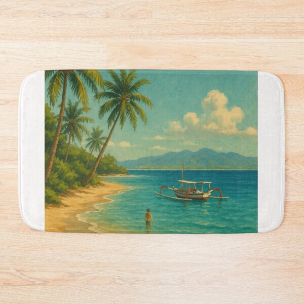Item preview, Gili Islands Lombok Tropical Beach Scene designed and sold by Places On Earth.