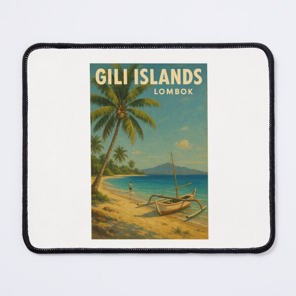 Item preview, Gili Islands Coastal View with Palm Trees designed and sold by Places On Earth.