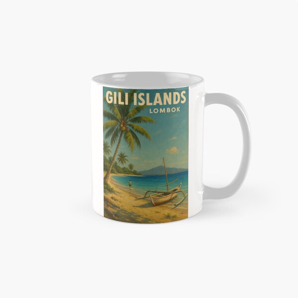 Item preview, Gili Islands Coastal View with Palm Trees designed and sold by Places On Earth.