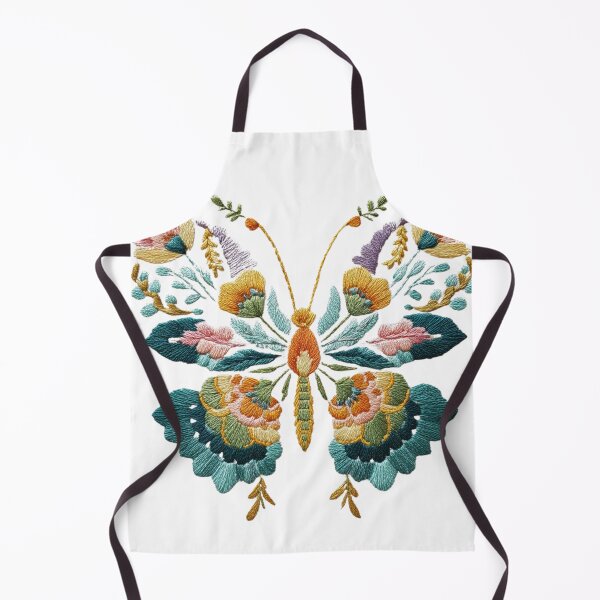 Item preview, Floral Embroidered Butterfly Art designed and sold by CHILDRENSJOY.
