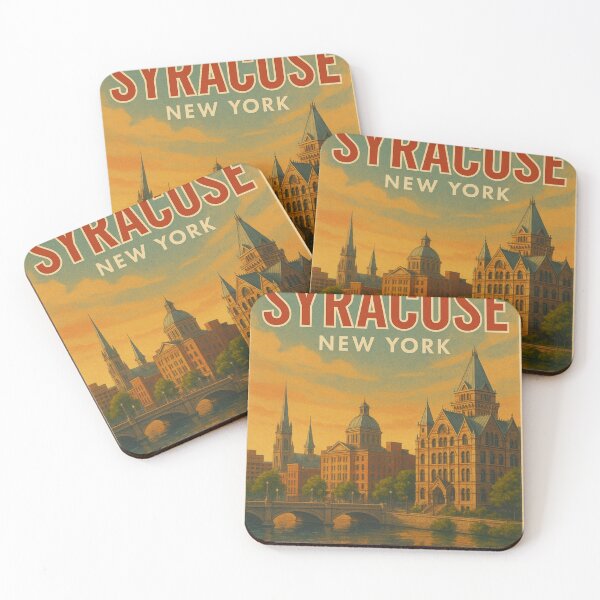 Item preview, Syracuse New York Historic Skyline at Sunset designed and sold by Places On Earth.